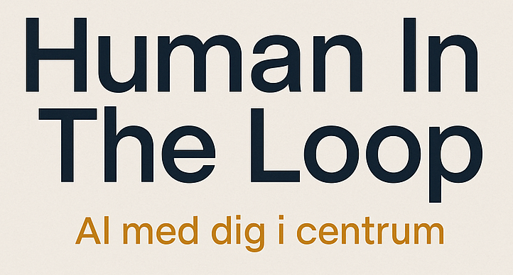 Logotype Human in the loop, AI med dig i centrum